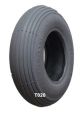 Pair, 8x2 Rib Grey Rubber Tire