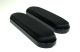 Black Nylon Padded Desk Length Armrests Pair, Universal Fit
